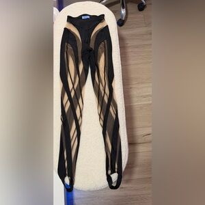 Mugler Sheer-Panelled Leggings size 34